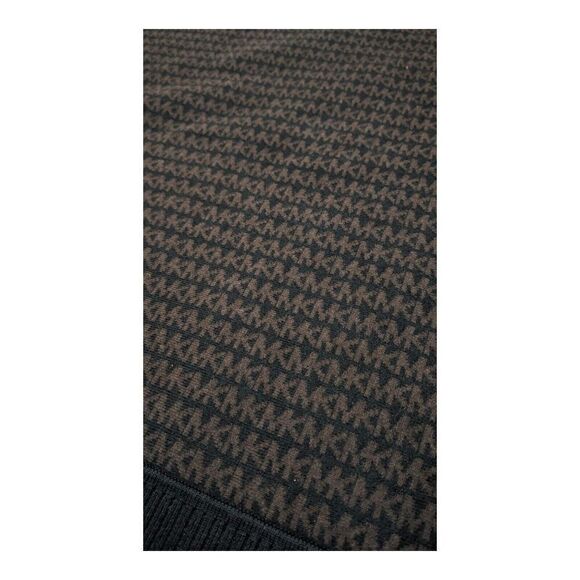 Michael Kors Logo Jacquard Hooded Poncho Sweater Shawl L/XL‎ - Picture 2 of 8